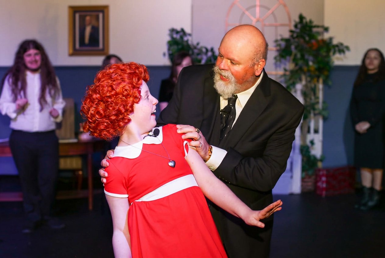 Chad as Warbucks with Annie